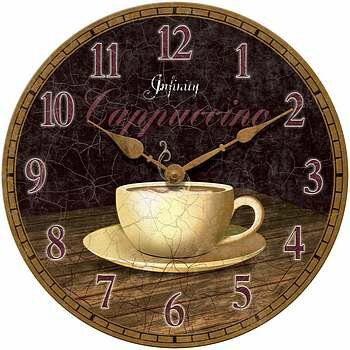 Infinity 13.5" Dreamy Cappuccino Clock - 13138