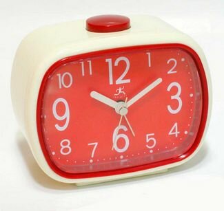 Infinity That 70's Clock - Cream/Red Clock - 13229IV-2449RD