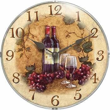 Infinity Instruments Vin Rouge Clock - 13259SV-2921