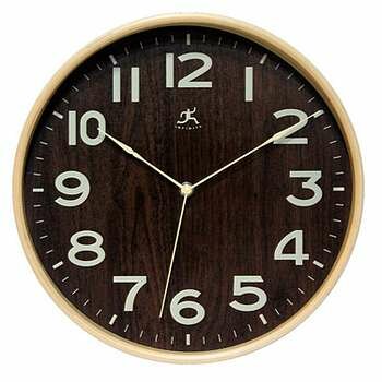 Infinity Instruments Arbor II - 12-1/2' Wood Wall Clock 14066NT-3161WL