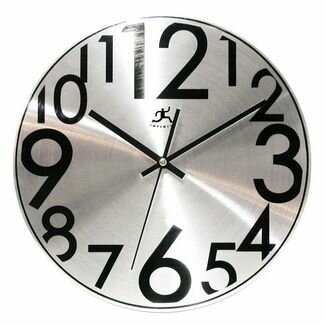 Infinity 12" Silver Twinkle Clock - 14081BN