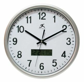 Infinity 13.5" Datekeeper Clock - 14113SV-3182