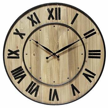 Infinity 24" Wine Barrel Clock - 14575WL