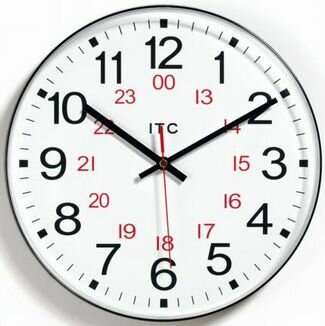 Infinity 12" 12/24 Hour Clock - 90-1224-1