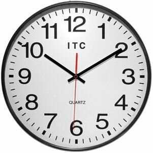 Infinity 14" Flush Mount Black Clock - 90-FM14-1