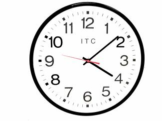 Infinity 12" Basic Black Metal Clock - 91-0012-1