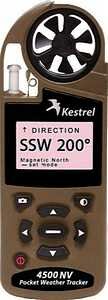 Kestrel BlueTooth 4500 Tan Colored, Night Vision Handheld Anemometer