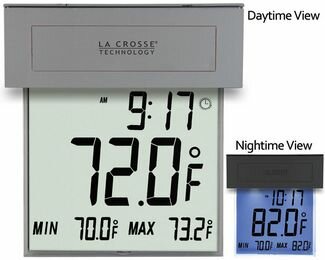 La Crosse Technology Solar Powered Window Outdoor Thermometer 306-605