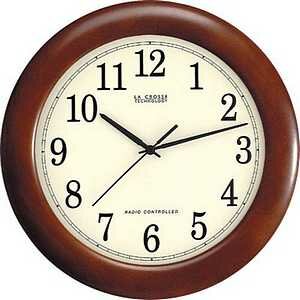 La Crosse WT-3122A - 12.5" Wood Analog Atomic Clock
