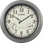 La Crosse Technology 18" Pewter Analog Atomic Clock - WT-3181P-DT