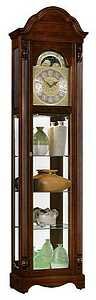 Ridgeway Clock Clarksburg Grandfather Clock / Curio Cabinet Combo 2041