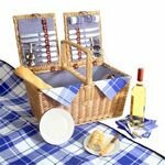 Sutherland Coastal Picnic Basket for 4 - SP127 - Blue & White Checker