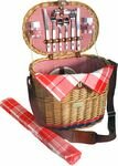 Sutherland Yorkshire Picnic Basket for 2 - SP212 - Red & White Checker