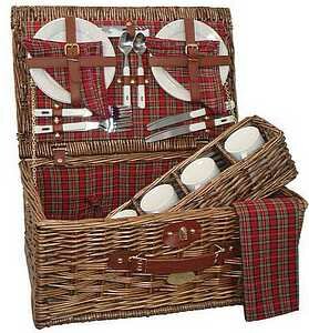 Sutherland Scottish Pasture Picnic Basket for 4 - SP239 -
