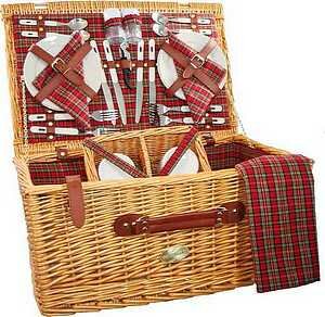 Sutherland Serenity Rose Picnic Basket for 4 - SP313 -