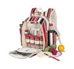 Sutherland Caribbean Stripe Picnic Backpack for 4 - SPB3031A7 -