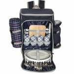 Sutherland Somerset Picnic Backpack for 4 - SPB3058A6R - Blue-Grey