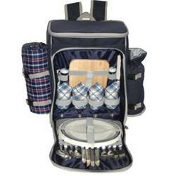 Sutherland Somerset Picnic Backpack for 4 - SPB3058A6R - Blue-Grey