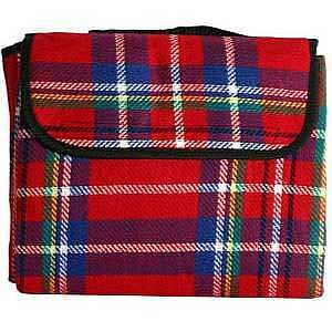 Sutherland Water-Resistant Picnic Blanket Red Tartan SPR4002A