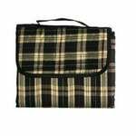 Sutherland Picnic Blanket Black Tan Plaid Picnic Blanket SPR4018A1