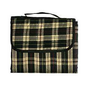 Sutherland Picnic Blanket Black Tan Plaid Picnic Blanket SPR4018A1
