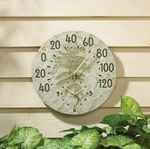 Whitehall 14.5 Sumac Thermometer Clock Limestone Finish