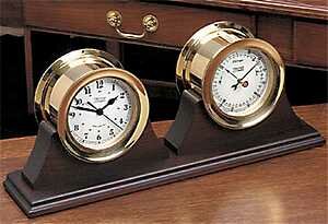 Weems & Plath Double Base With Mahogany Finish