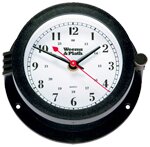 Weems & Plath Bluewater Quartz Nautical Clock - Blk