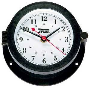 Weems & Plath Bluewater Quartz Nautical Clock - Blk