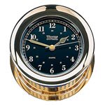 Weems & Plathion Quartz Ship's Bell Clock In Midnight Black