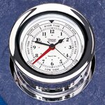 Weems & Plath Chrome Atlantis Time & Tide Clock