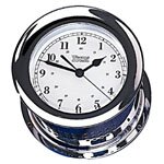 Weems & Plath Chrome Atlantis Quartz Nautical Clock