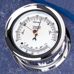 Weems & Plath Chrome Atlantis Barometer/Thermometer