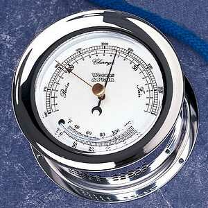 Weems & Plath Chrome Atlantis Barometer/Thermometer
