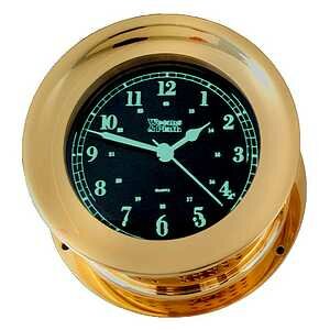 Weems & Plathion Quartz Ship's Bell Clock - Photo-Luminescent