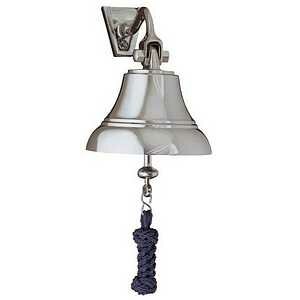 Weems & Plath 5050N 5" Nickel Bell with Navy Blue Lanyard