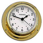 Weems & Plath Trident Quartz Brass Clock