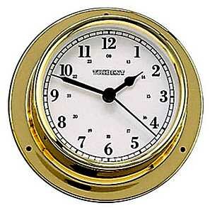 Weems & Plath Trident Quartz Brass Clock