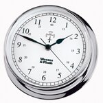 Weems & Plath Chrome Endurance 145 Atomic Nautical Clock