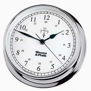 Weems & Plath Chrome Endurance 145 Atomic Nautical Clock