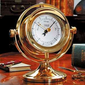 Weems & Plath Clipper Collection Quartz Clock & Barometer 773300